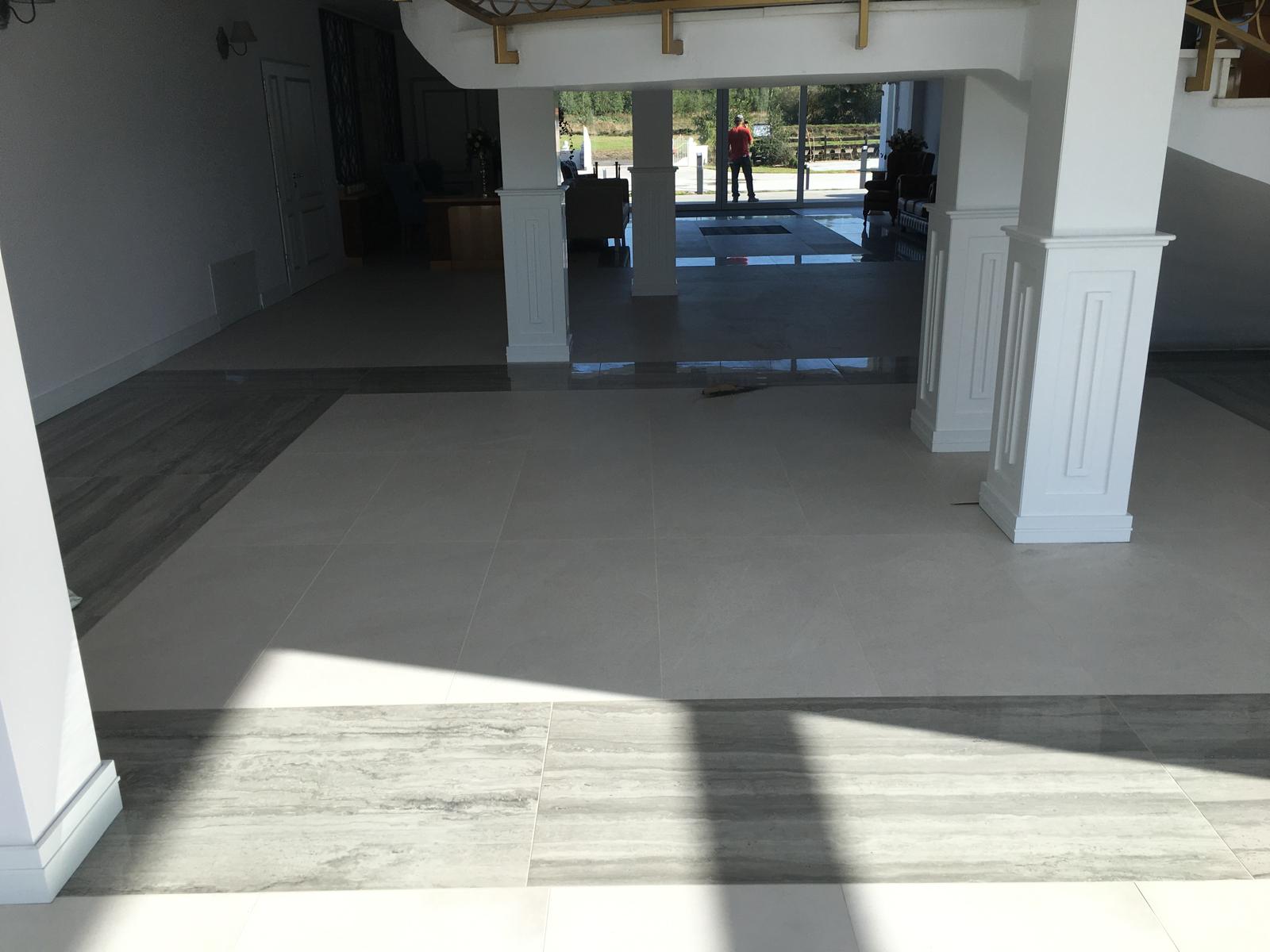 Large format commercial floor in venue